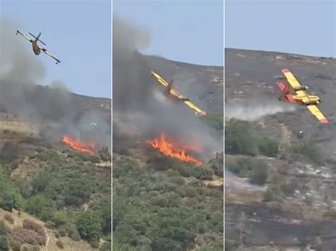 Greece: Firefighting plane crashes in southern Greece, incident caught on state TV broadcast